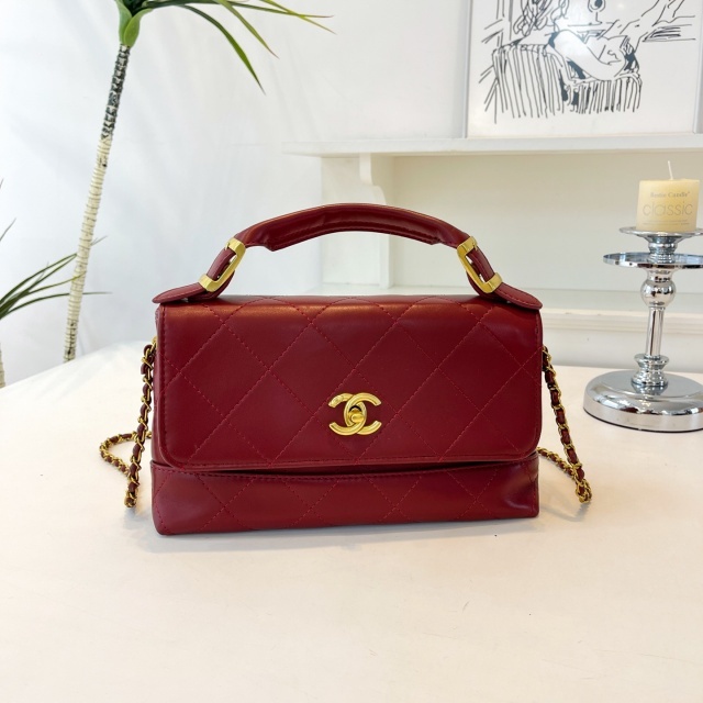 Metal Logo Leather Women Messenger Bags