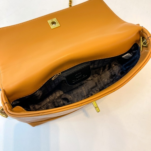 Metal Logo Leather Women Messenger Bags