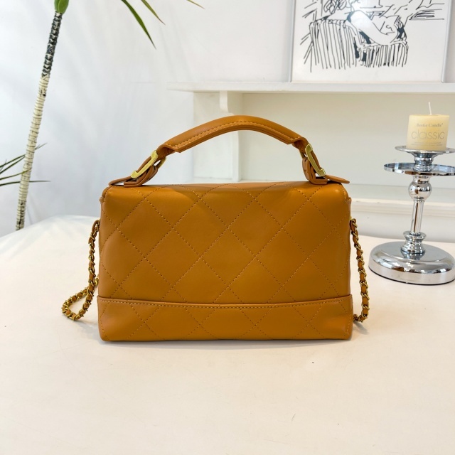 Metal Logo Leather Women Messenger Bags