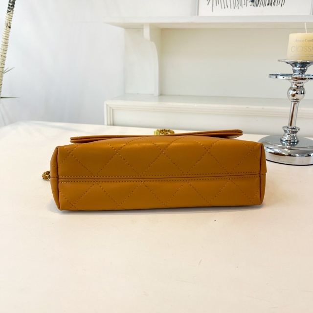 Metal Logo Leather Women Messenger Bags