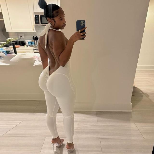 Solid Color Halter Neck Backless Slim Fit Jumpsuit