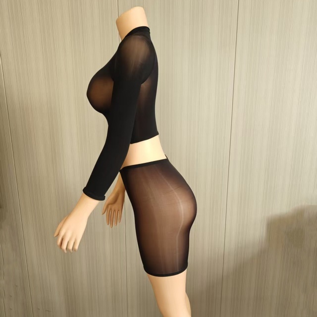 High Elastic See Through Lingerie Short Set