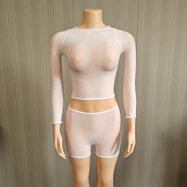 High Elastic See Through Lingerie Short Set