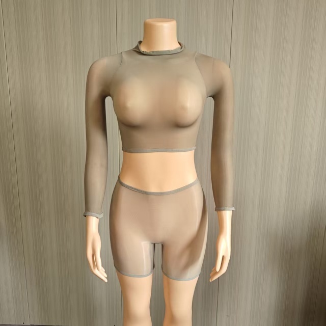 High Elastic See Through Lingerie Short Set
