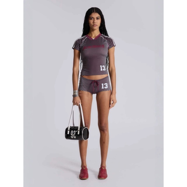 Letters Printed Slim Fitted Short Set