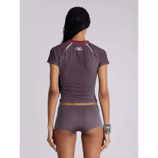 Letters Printed Slim Fitted Short Set