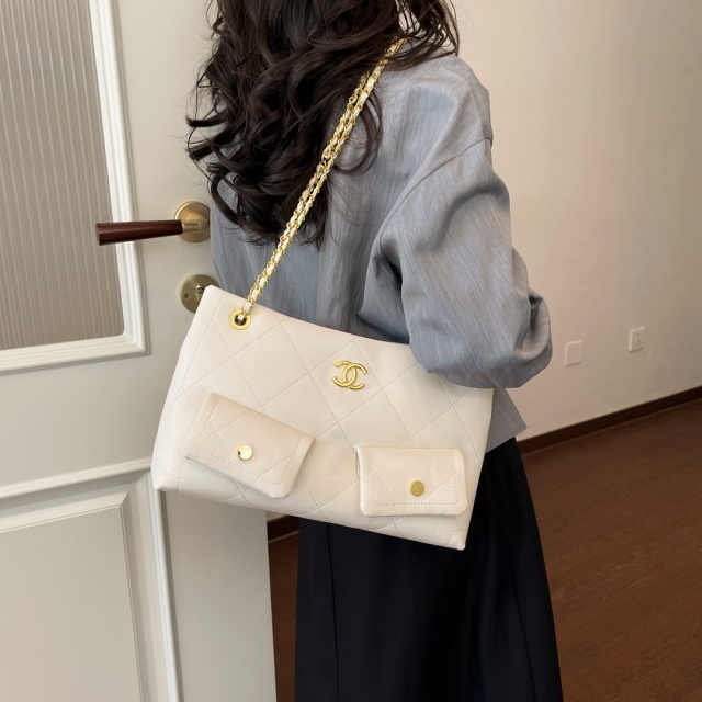 Metal Logo Women Leather Luxury Shoulder Bags