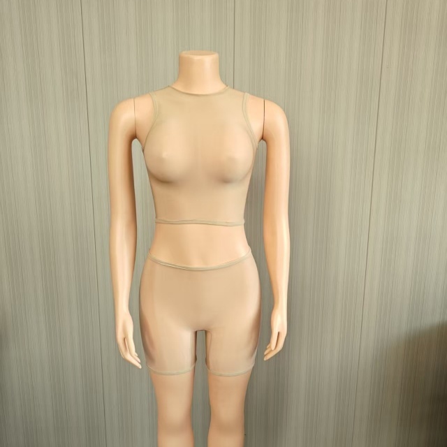 Sleeveless Tank Top See Through Lingerie Short Set