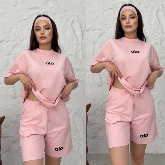 Fashion Letter Print Casual Short Set