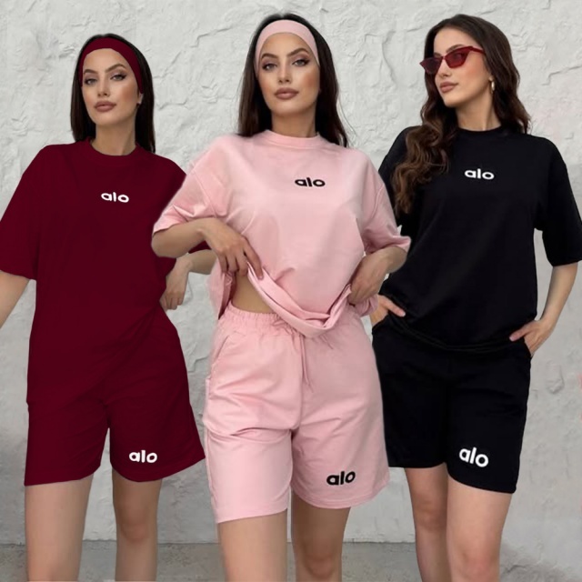 Fashion Letter Print Casual Short Set