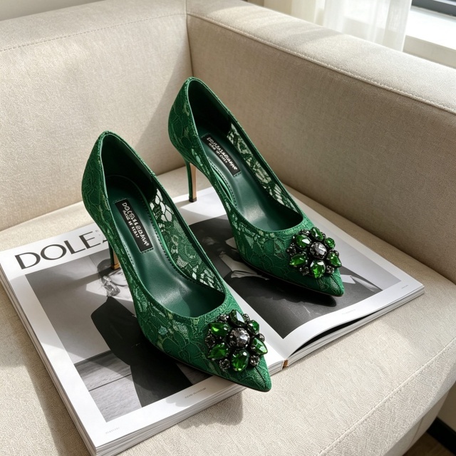 Luxury Gemstone Lace High Heeled Sandals