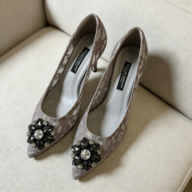 Luxury Gemstone Lace High Heeled Sandals