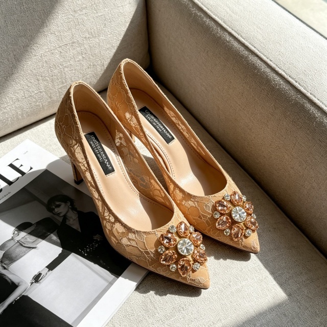 Luxury Gemstone Lace High Heeled Sandals