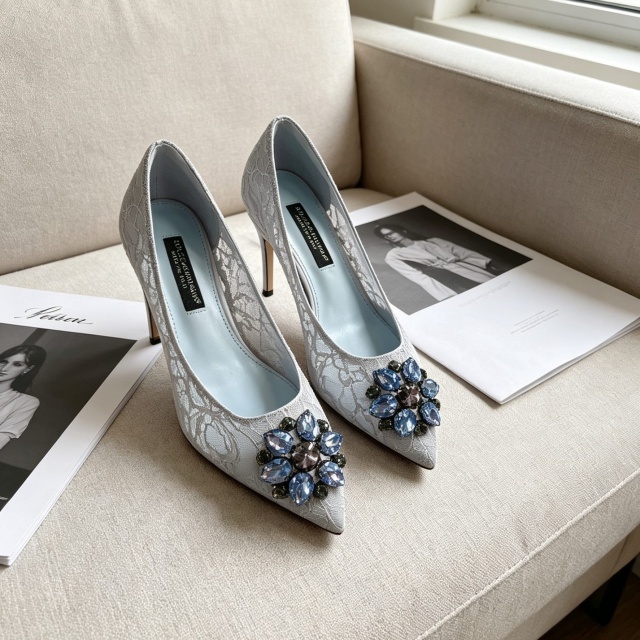 Luxury Gemstone Lace High Heeled Sandals