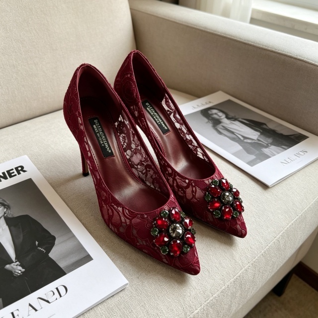 Luxury Gemstone Lace High Heeled Sandals