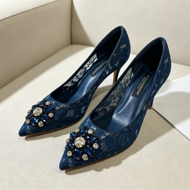 Luxury Gemstone Lace High Heeled Sandals