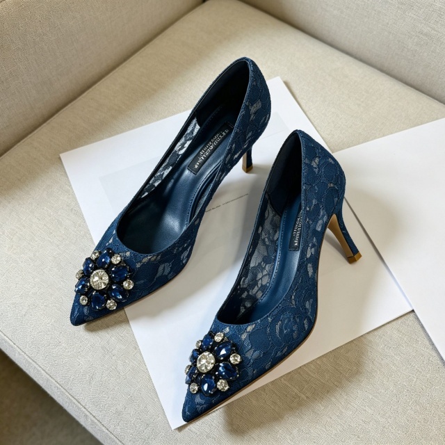 Luxury Gemstone Lace High Heeled Sandals