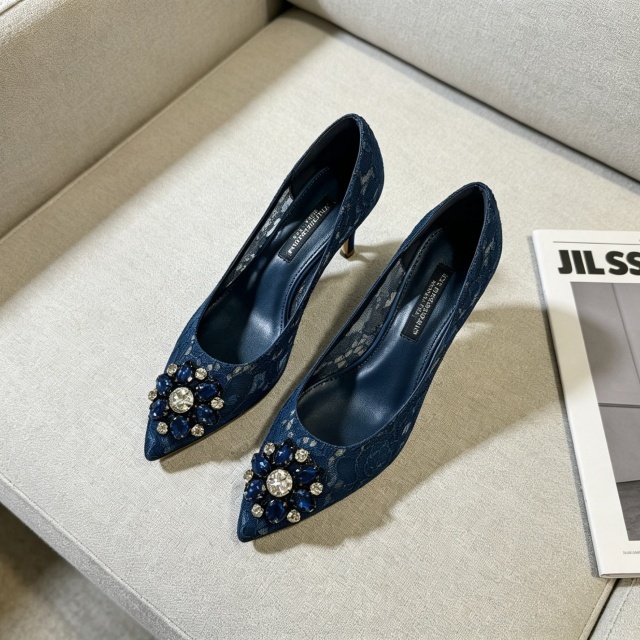 Luxury Gemstone Lace High Heeled Sandals