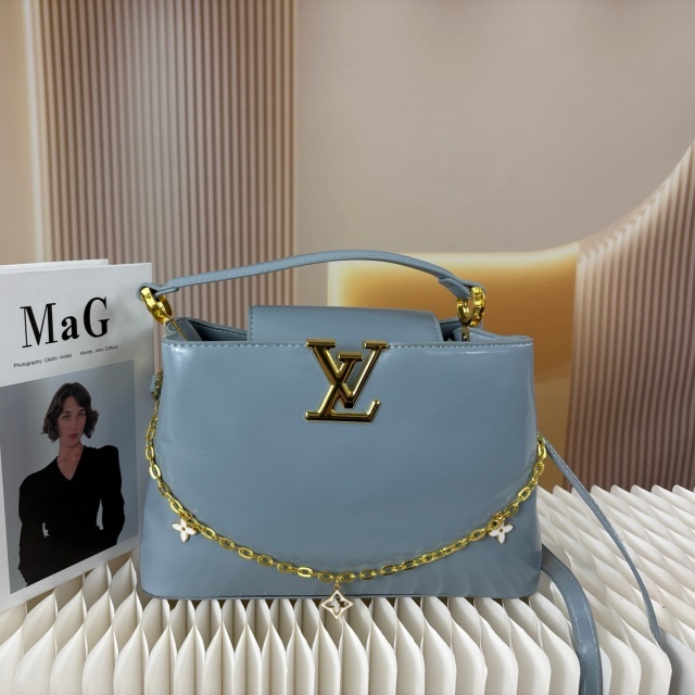Metal Logo Leather Women Crossbody Bags
