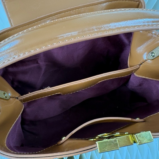 Metal Logo Leather Women Crossbody Bags