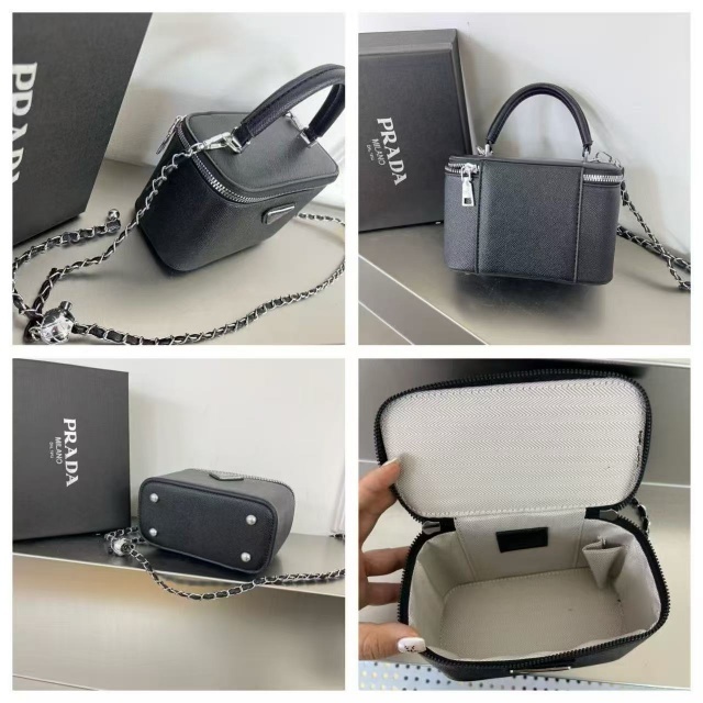 Fashion Logo Leather Crossbody Makeup Bags