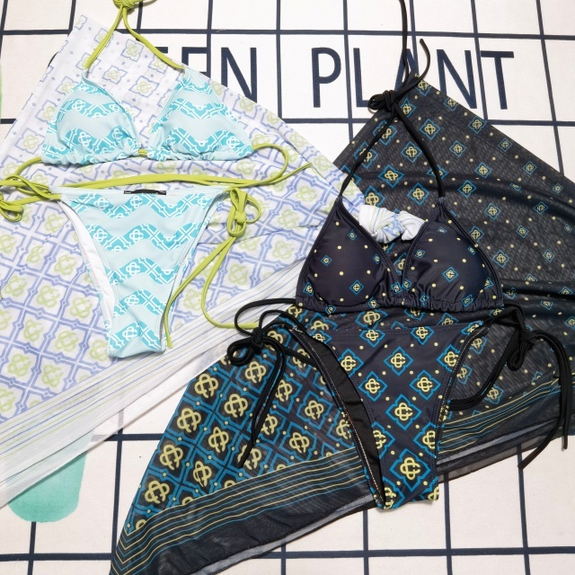 Fashion Printed Women Sexy 3 Piece Bikini Set