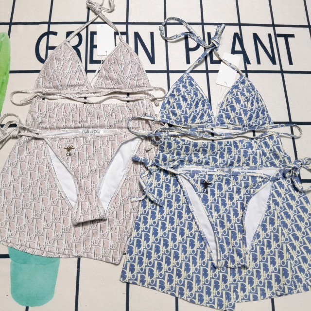 Printed Fashion Strappy 3 Piece Bikini Set