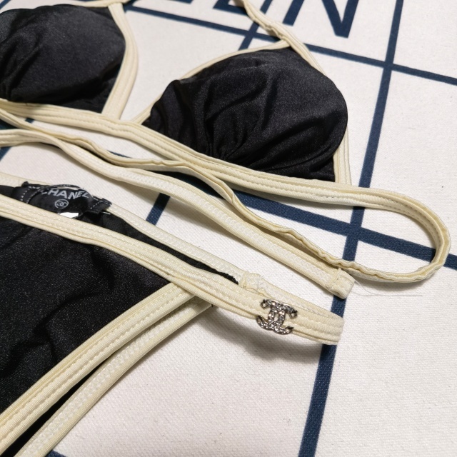 Rhinestones Strappy Sexy Bikini Set