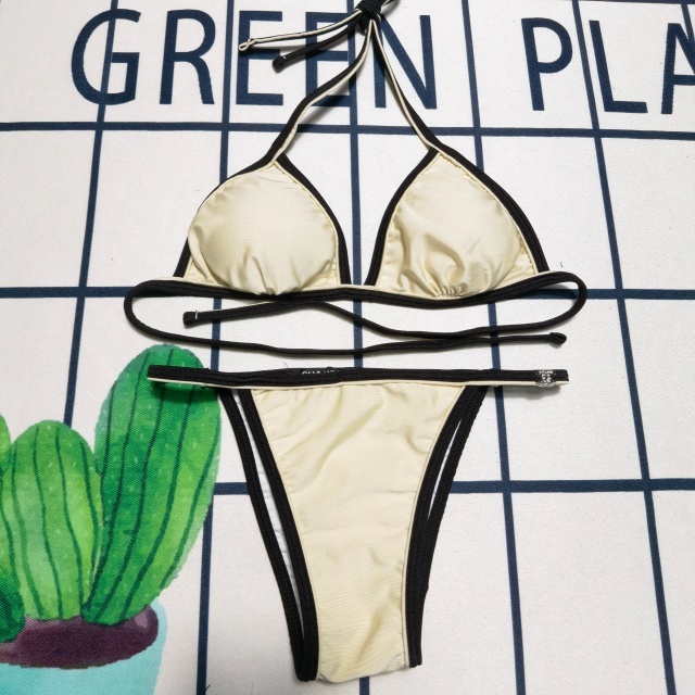 Rhinestones Strappy Sexy Bikini Set