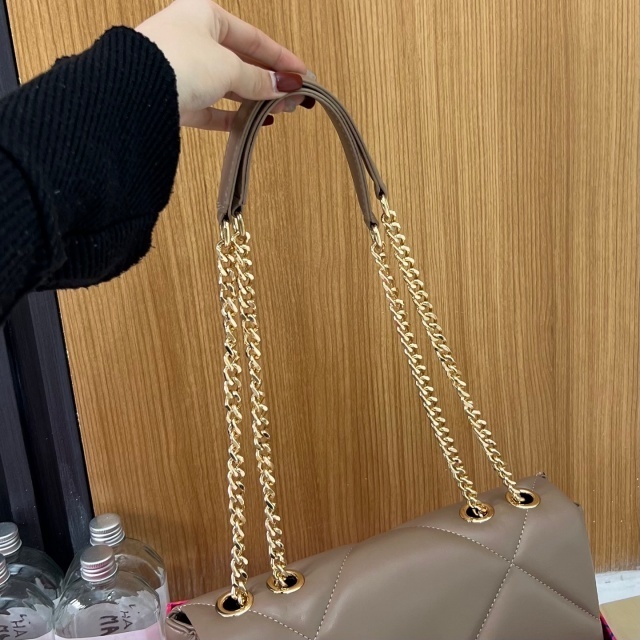 Metal Logo Leather Luxury Women Purses