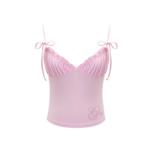 Ruffled Tied-up Cami Top Mini Short Set
