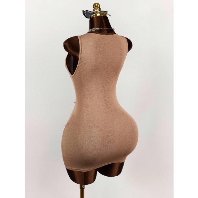 Sleeveless Printed Slim Fit Bodycon Dress