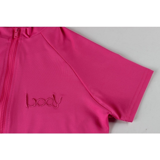 Zipper Up Short Sleeve Slim Fitted Romper