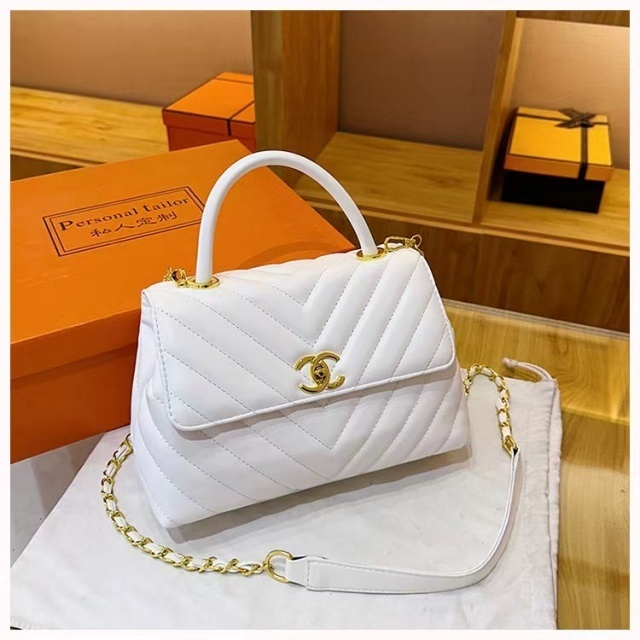 Metal Logo Leather Luxury Messenger Bags