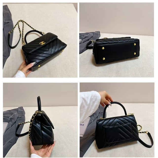 Metal Logo Leather Luxury Messenger Bags