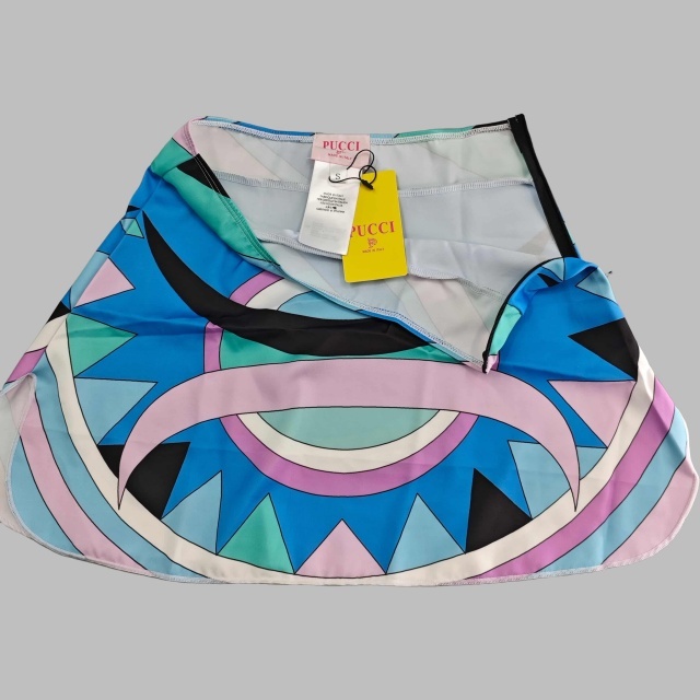 Colorblock Printed Halter One Pieces Swimsuit with Scarf