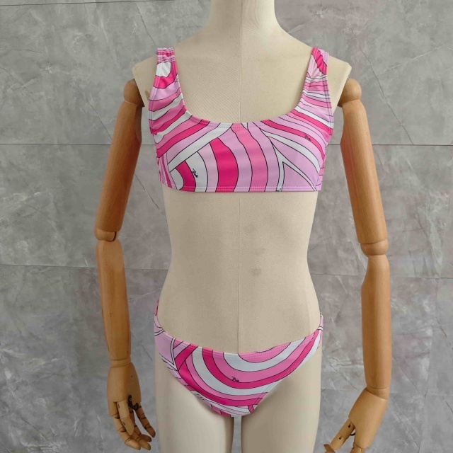 Beachwear Pink Tankinis Bikinis Set with Scarf