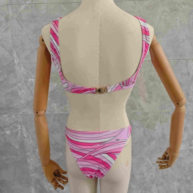 Beachwear Pink Tankinis Bikinis Set with Scarf