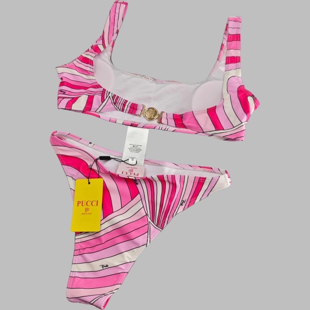 Beachwear Pink Tankinis Bikinis Set with Scarf