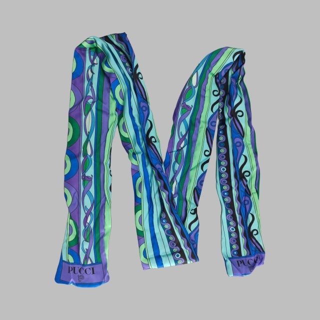 Green Fashion Printed Bikinis Set with Scarf