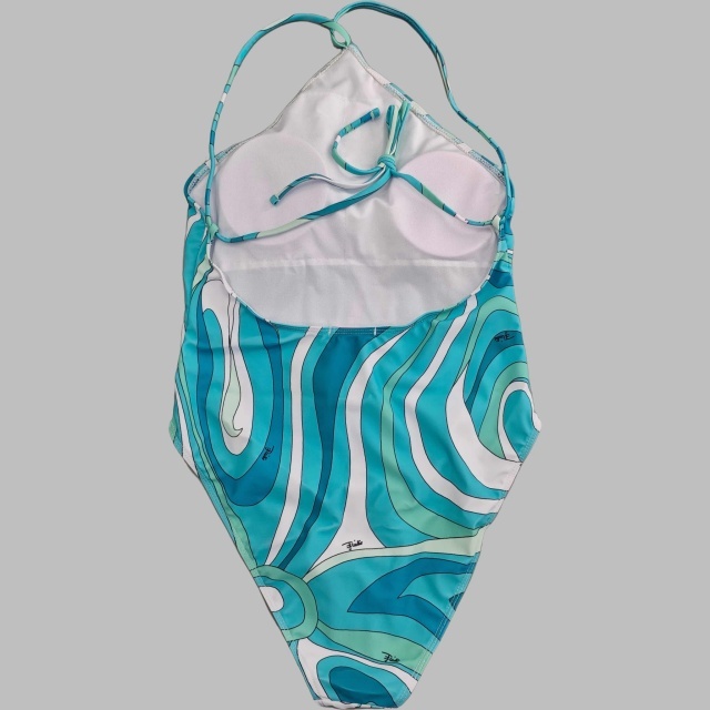 Halter Backless One Piece Swimwear Scarf Set
