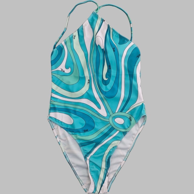 Halter Backless One Piece Swimwear Scarf Set