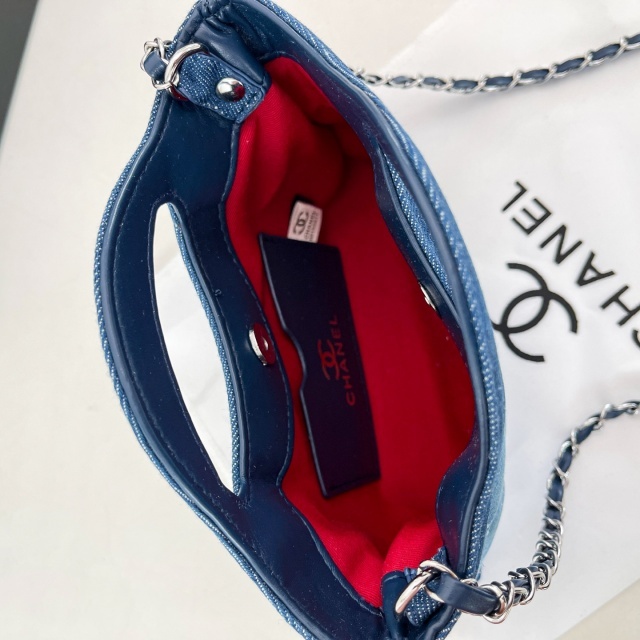 Metal Logo Denim Fashion Messenger Bags