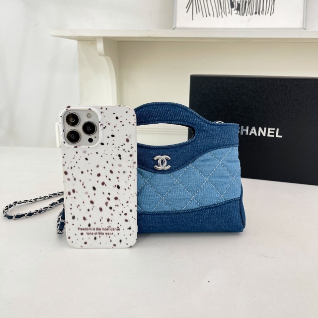 Metal Logo Denim Fashion Messenger Bags
