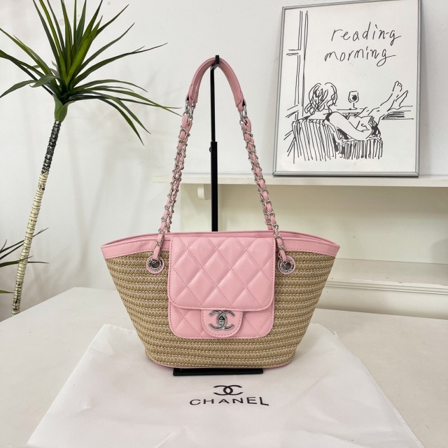 Metal Logo Fashion Women Beach Handbags