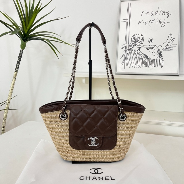 Metal Logo Fashion Women Beach Handbags
