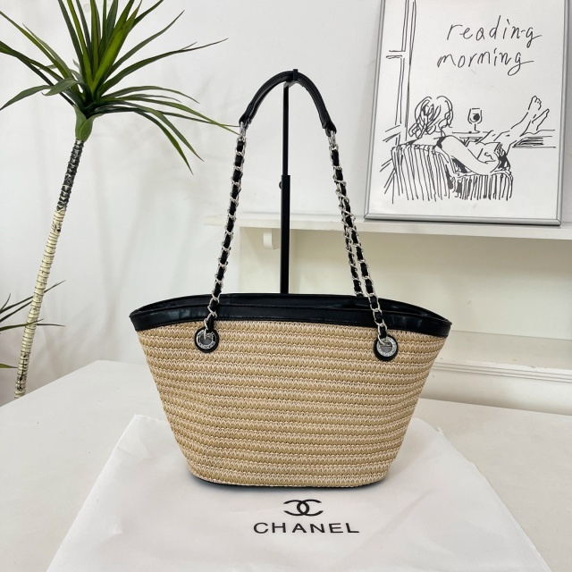 Metal Logo Fashion Women Beach Handbags