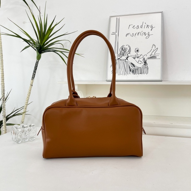 Metal Logo Leather Crossbody Handbags