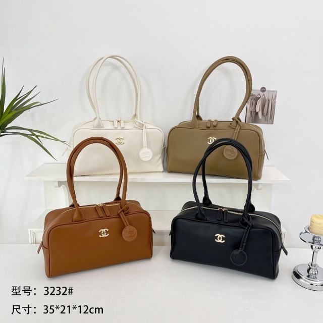 Metal Logo Leather Crossbody Handbags