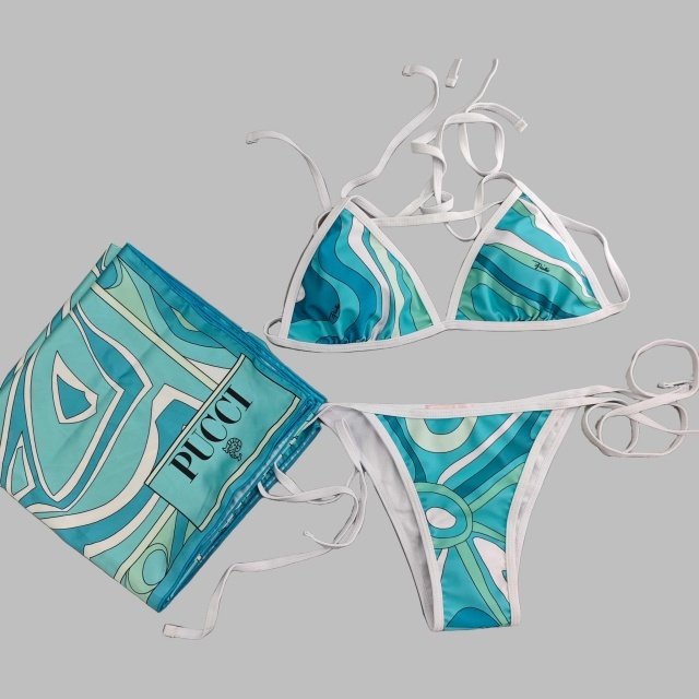 New Printed Fashion Bikinis Scarf Set
